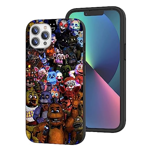 WWDIYHOUSE Kompatibel mit iPhone 13 Pro Max Hülle, stoßfeste Ganzkörper-Telefonschutzhülle für Damen und Herren (Whimsical-Five-Nights-Freddy-3) von WWDIYHOUSE