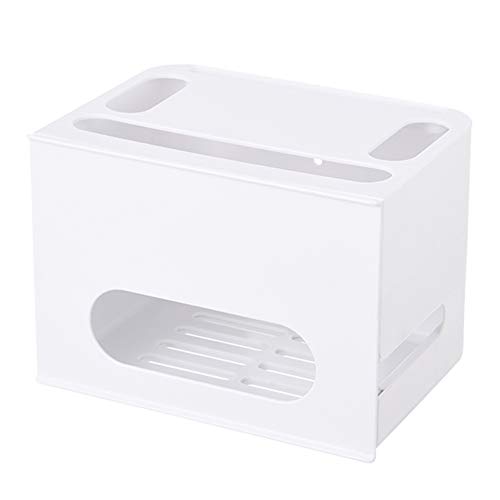 Router Aufbewahrungsbox, WLAN-Router Rack Wohnzimmer Floating Rack Netzwerk Set-Top-Box Aufbewahrungsbox/Weiß / 29x21x20cm Router Aufbewahrungsbox, WLAN-Router Rack Wohnzimmer Floating Rack Netzwerk Set-Top-Box Aufbewahrungsbox/Weiß / 29x21x20cm von WWLIN