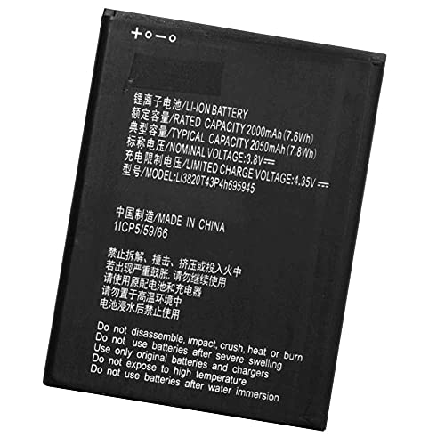 WXKJSHOP 3.8V 2000mAh LI3820T43P4H695945 Ersatz Akku kompatibel mit ZTE Blade A3 (2019)/L8 von WXKJSHOP