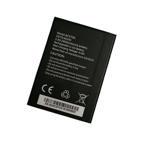 WXKJSHOP 3.8V 2800mAh AC57OX Ersatz Akku Kompatibel mit ARCHOS Phone Li-ion Battery 10.64WH von WXKJSHOP
