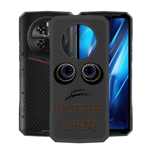 WXPPJ Hülle für Doogee DK10 (6.67"), Schwarz Weich Silikon TPU Case, Ultra Dünn Tasche Schutzhülle Stoßfest Anti-Kratzer Bumper Cover Handyhülle für Doogee DK10 - Don't Touch von WXPPJ