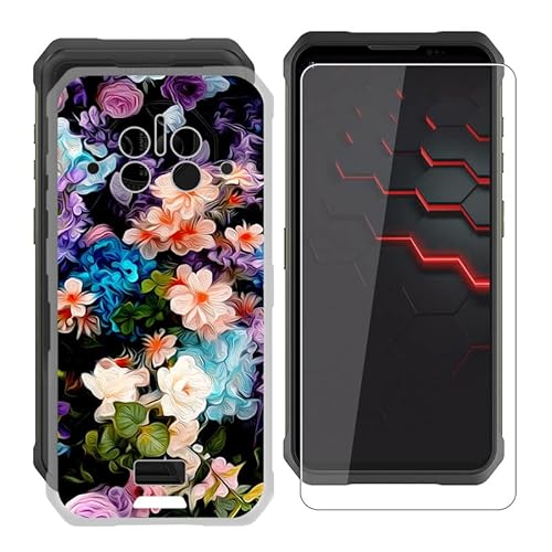 WXPPJ Hülle für Doogee V10 (6.39"), Transparent Silikon Handyhülle Stoßfeste Kratzfeste Schutzhülle Cover Weiche TPU Case + 9H Härte Glas Schutzfolie für Doogee V10 - XT20 von WXPPJ