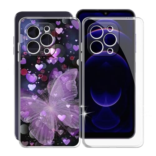 WXPPJ Hülle für Hotwav Note 13 Pro (6.60"), Transparent Anti-Vergilbung Silikon Handyhülle - Ultra Dünn Stoßfeste Kratzfeste Schutzhülle Cover Weiche TPU Case für Hotwav Note 13 Pro - [2 Stücke] von WXPPJ
