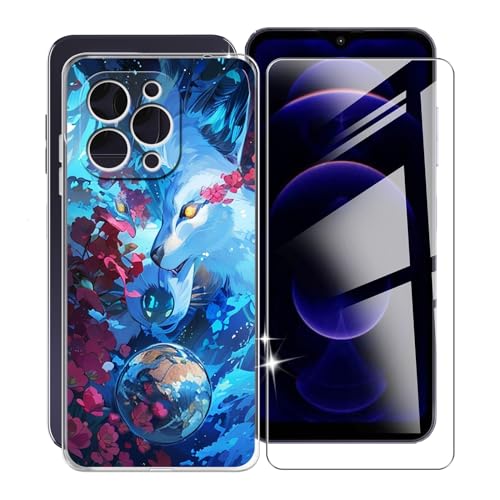 WXPPJ Hülle für Hotwav Note 13 Pro (6.60") Handyhülle, Transparent Silikon Cover Weiche TPU Case Stoßfeste Kratzfeste Schutzhülle + 9H Härte Glas Schutzfolie für Hotwav Note 13 Pro - XT144 von WXPPJ