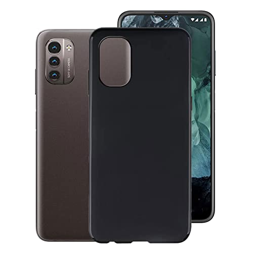 WXPPJ Hülle für Nokia G21 (6.5") Cover, Black Silikon schutzhülle TPU Weich Tasche Stoßkasten Cases Bumper Anti-Kratzen Telefonkasten Case - Black von WXPPJ