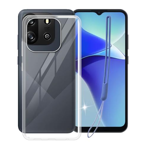WXPPJ Hülle für Oscal Flat 1C (6.56"), Transparent Anti-Vergilbung Silikon TPU Bumper Cover Case Handyhülle - Ultra Dünn Stoßfeste Weiche Schutzhülle für Oscal Flat 1C - Glasklar von WXPPJ