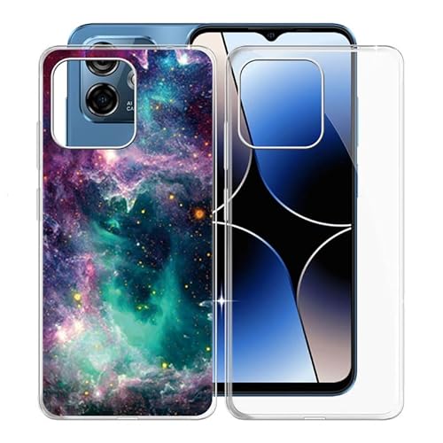 WXPPJ Hülle für Ulefone Note 16 Pro (6.52"), Transparent Anti-Vergilbung Silikon Handyhülle - Ultra Dünn Stoßfeste Kratzfeste Schutzhülle Cover Weiche TPU Case für Ulefone Note 16 Pro - [2 Stücke] von WXPPJ