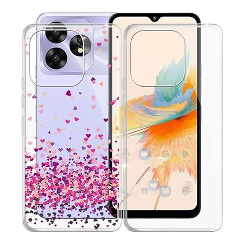 WXPPJ Hülle für Umidigi A15C (6.70"), Transparent Anti-Vergilbung Silikon Handyhülle - Ultra Dünn Stoßfeste Kratzfeste Schutzhülle Cover Weiche TPU Case für Umidigi A15C - [2 Stücke] von WXPPJ