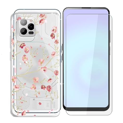 WXPPJ Hülle für Unihertz Luna (6.81"), Transparent Silikon Handyhülle Stoßfeste Kratzfeste Schutzhülle Cover Weiche TPU Case + 9H Härte Glas Schutzfolie für Unihertz Luna - WM84 von WXPPJ