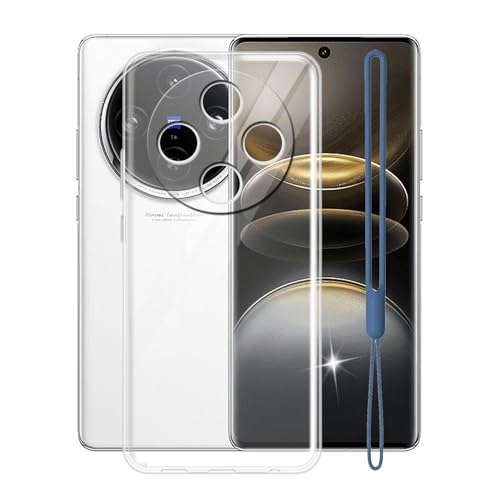 WXPPJ Hülle für Vivo X100s Pro (6.78"), Transparent Anti-Vergilbung Silikon TPU Bumper Cover Case Handyhülle - Ultra Dünn Stoßfeste Weiche Schutzhülle für Vivo X100s Pro - Glasklar von WXPPJ