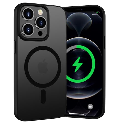 WXX für iPhone 12 Pro Max Hülle, Magnetisch Hülle Kompatibel mit MagSafe, Rundumschutz Stoßfeste Schutzhülle Translucent Rückseite Handyhülle iPhone 12 Pro Max 6,7 Zoll (Schwarz) von WXX