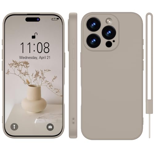 WXX für iPhone 16 Pro Hülle Silikon Case, Handyhülle für iPhone 16 Pro Dünn Slim mit Microfiber, Kratzfeste Rundumschutz Case Hülle für iPhone 16 Pro 6.3'' Titanium Grau von WXX