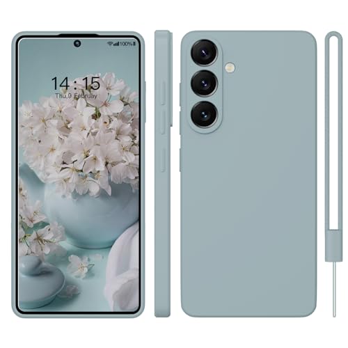 WXX für Samsung Galaxy S25 Hülle Silikon Case Dünn Slim mit Microfiber, Kratzfeste Rundumschutz Case Hülle für Samsung Galaxy S25 6.2'' Grau Blau von WXX