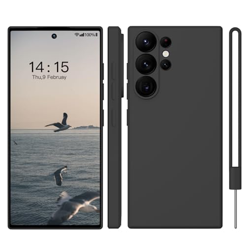 WXX für Samsung Galaxy S25 Ultra Hülle Silikon Case Dünn Slim mit Microfiber, Kratzfeste Rundumschutz Case Hülle für Samsung Galaxy S25 Ultra 6.9'' Schwarz von WXX
