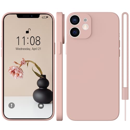 WXX iPhone 12 Hülle Silikon Case, Hanyhülle iPhone 12 Dünn Slim mit Microfiber, Kratzfeste Rundumschutz Case Hülle für iPhone 12 6.1'' 2020 Rosa von WXX