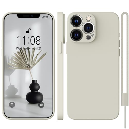 WXX iPhone 13 Pro Max Hülle Silikon Case, Hanyhülle iPhone 13 Pro Max Dünn Slim mit Microfiber, Kratzfeste Rundumschutz Case Hülle für iPhone 13 Pro Max 6.7'' 2021 Weiß von WXX