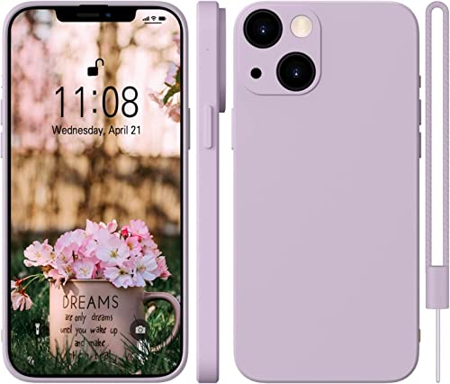 WXX iPhone 14 Hülle Silikon Case, Hanyhülle iPhone 14 Dünn Slim mit Microfiber, Kratzfeste Rundumschutz Case Hülle für iPhone 14 6.1'' Matte Lila von WXX