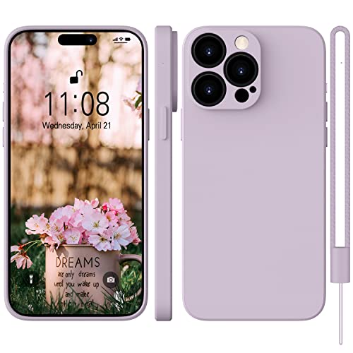 WXX iPhone 14 Pro Max Hülle Silikon Case, Hanyhülle iPhone 14 Pro Max Dünn Slim mit Microfiber, Kratzfeste Rundumschutz Case Hülle für iPhone 14 Pro Max 6.7'' Lila von WXX