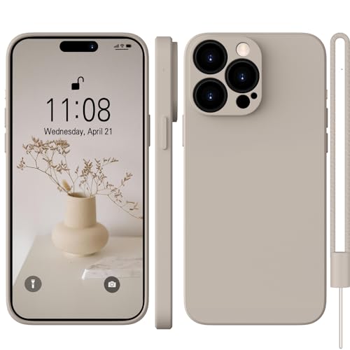 WXX iPhone 15 Pro Hülle Silikon Case, Hanyhülle iPhone 15 Pro Dünn Slim mit Microfiber, Kratzfeste Rundumschutz Case Hülle für iPhone 15 Pro 6.1'' 2023 Titanium Grau von WXX