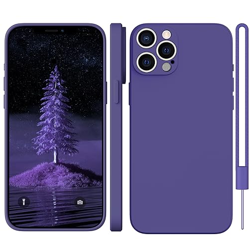 iPhone 12 Pro Max Hülle Silikon Case, WXX Hanyhülle iPhone 12 Pro Max Dünn Slim mit Microfiber, Kratzfeste Rundumschutz Case Hülle für iPhone 12 Pro Max 6.7'' 2020 Dunkel Lila von WXX