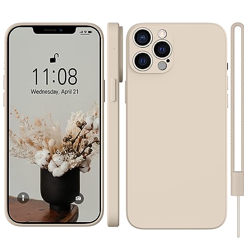 iPhone 12 Pro Max Hülle Silikon Case, WXX Hanyhülle iPhone 12 Pro Max Dünn Slim mit Microfiber, Kratzfeste Rundumschutz Case Hülle für iPhone 12 Pro Max 6.7'' 2020 Khaki von WXX