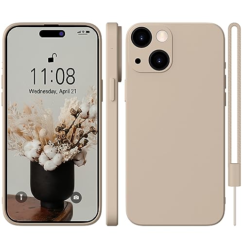 iPhone 15 Hülle Silikon Case, WXX Hanyhülle iPhone 15 Dünn Slim mit Microfiber, Kratzfeste Rundumschutz Case Hülle für iPhone 15 6.1'' 2023 Khaki von WXX