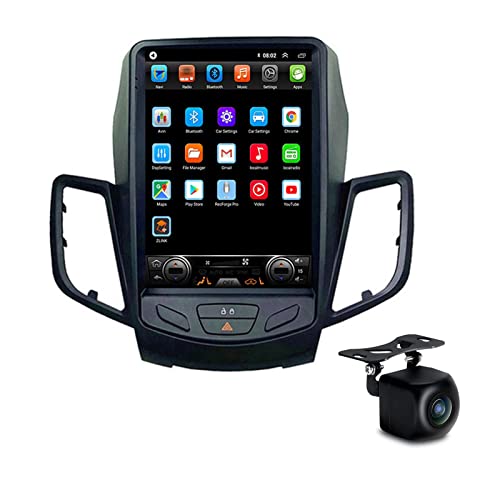 WY-CAR Autoradio Android 12 Radio für Ford Fiesta 2009-2017 GPS Navigation 9,7 Zoll Tesla-Stil Headunit HD Touchscreen MP5 Multimedia Video Player Unterstützung FM WIFI Bluetooth USB SWC mit HD Kamera von WY-CAR