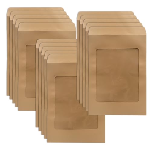 WYAN 15 stück 32.5 * 22.5cm Briefumschläge mit Fenster, Kraftpapier Umschläge, Geschäftsumschläge, Fensterumschläge, für Briefe, Geschäftspost usw WYAN 15 stück 32.5 * 22.5cm Briefumschläge mit Fenster, Kraftpapier Umschläge, Geschäftsumschläge, Fensterumschläge, für Briefe, Geschäftspost usw von WYAN