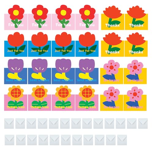 WYAN 24 Stück Blumen-dankeschön-karte,Pop Up Blumen von WYAN