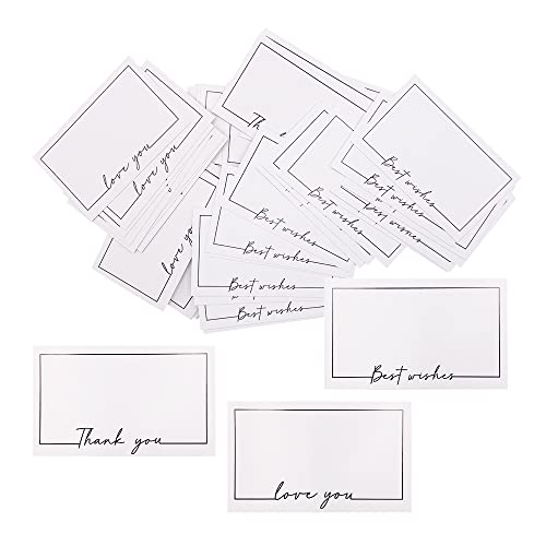 WYAN Blanko Karten-80 Stück 90x54mm Weiße Nachrichtenkarten,DIY Papier Karten,zum Graffiti Nachricht(Kann mit unseren Briefumschlägen verwendet werden) von WYAN