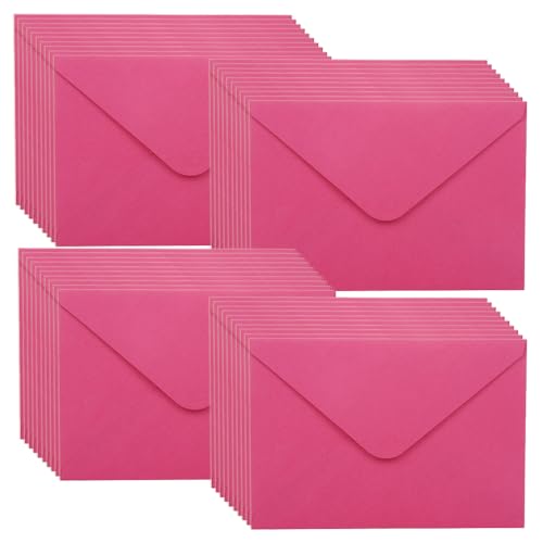 WYAN Mini umschläge-40 Stück 15,5 * 10,5cm Rosa Kraftpapier Umschläge,Klassischer Umschlag spiegeln,für Geschenkkarte Hochzeit,Geburtstag Party Supplies(Karten ausschließen) von WYAN