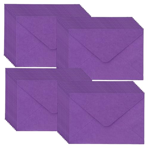 WYAN Mini umschläge-40 Stück 15,5 * 10,5cm Tiefes Violett Kraftpapier Umschläge,Klassischer Umschlag spiegeln,für Geschenkkarte Hochzeit,Geburtstag Party Supplies(Karten ausschließen) von WYAN