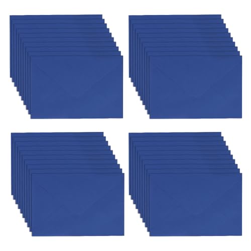 WYAN Mini umschläge-40 Stück 15 * 10cm Saphirblau Kraftpapier Umschläge,Klassischer Umschlag spiegeln,für Geschenkkarte Hochzeit,Geburtstag Party Supplies(Karten ausschließen) von WYAN