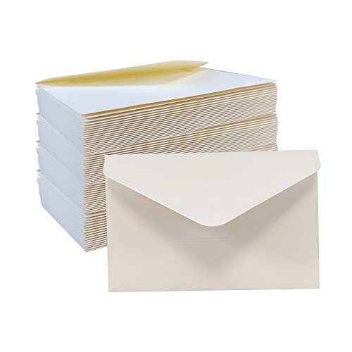 WYAN Mini umschläge-80 Stück 10,5 * 7cm Warmes Weiß Kraftpapier Umschläge,Klassischer Umschlag spiegeln,für Geschenkkarte Hochzeit,Geburtstag Party Supplies(Karten ausschließen) von WYAN