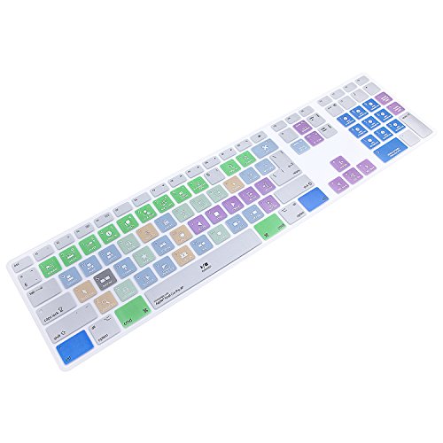 MMDW Silikon-Tastatur-Abdeckung für Apple Keyboard MB110LL/B mit Zifferntastatur, kabelgebunden, USB für iMac (Zifferntastatur) Final cut pro X von WYGCH