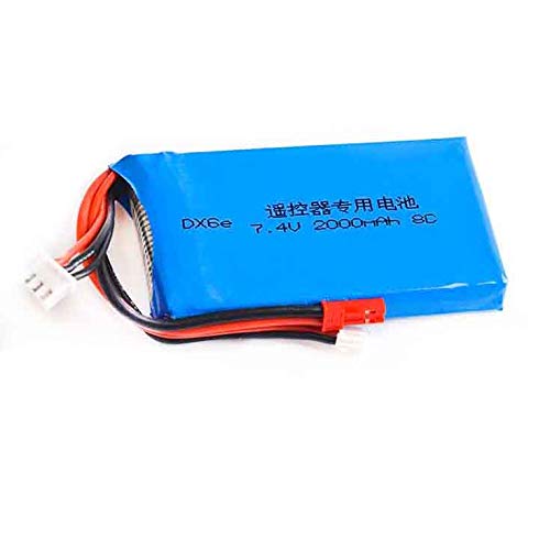 7.4V 2000mAh 2S Ersatzbatterie für Spektrum Dx6E Dx6 Dx8 Sender von WYGUO