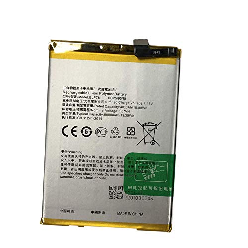 BLP781 Ersatzbatterie für Mobiltelefone für Oppo a52 Serie 3.87V 18.88WH von WYGUO