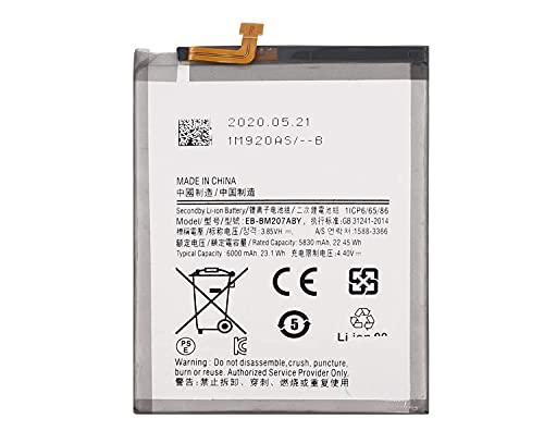 EB-BM207ABY Batteriewechsel für Samsung Galaxy M30s SM-M307F SM-M307FN SM-M3070 A307F(3.85V 5830mAh 22.45Wh) von WYGUO