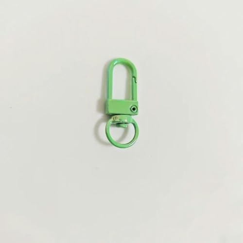 10/20 Stück bunte Metall-Karabinerverschlüsse, vergoldete Schlüsselanhänger-Schnalle für DIY-Schmuckherstellung, Haken, Schlüsselanhänger, Armband-Zubehör, Grün, 20 Stück von WYLZBA