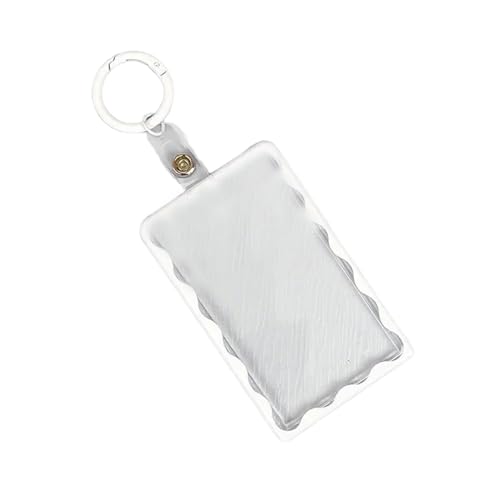 WYLZLKX Kartenhalter, Schlüsselanhänger, Acryl, schützt Ihre wichtigen Karten, transparentes Design, Weiß von WYLZLKX