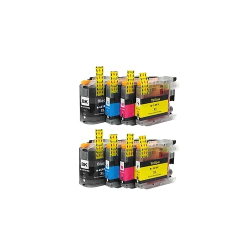 WYNAnGAI KNZ-Tintenpatrone, kompatibel mit MFC-J6520DW MFC-J6720DW LC125 LC129 Tintenstrahldrucker(2BK2C2M2Y) von WYNAnGAI
