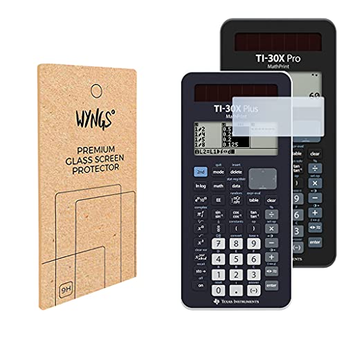 WYNGS Displayschutzfolien kompatibel mit TI-30X Plus MathPrint, TI-30X Pro MathPrint und TI-30X Prio MathPrint wissenschaftlicher Taschenrechner (2 Stück) von WYNGS