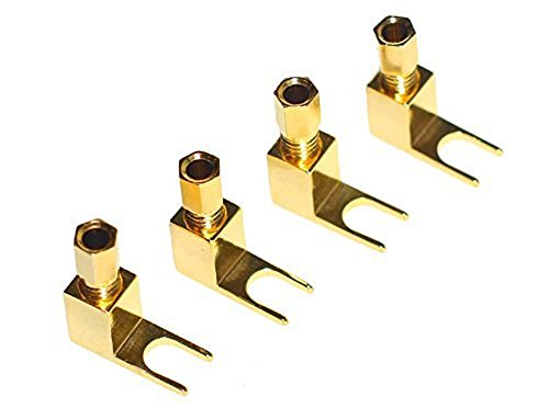 WYVERN AUDIO 4 Stück insgesamt Hi-End Banana auf Spade Adapter Stecker/Lautsprecherkabel 4 Stück [Wy-yp01 / Spade De L] von WYVERN AUDIO