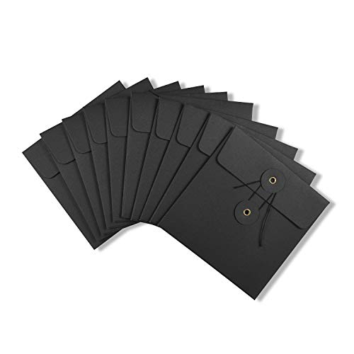 Wyvern CD-Hüllen aus Karton, 13 x 13 cm, Schwarz, 10 Stück von WYVERN AUDIO