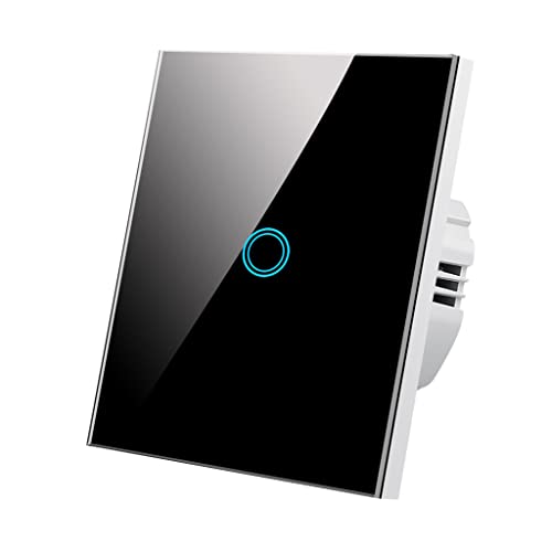 Lichtschalter Temperierte Glasplatte Für Touch Light 1/2/3 Gang 1 Way Mit Anzeigelichtwand Für Touch Whi von WZBHCZLJ