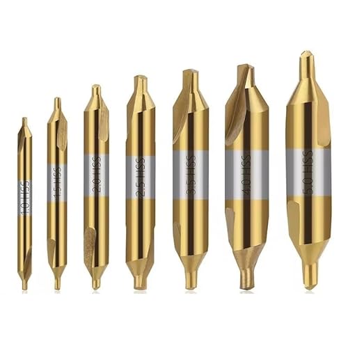 WZFC HSS-Zentrierbohrer, 60-Grad-kombinierter Senker-Winkelbohrer, Metallbohrer,7-teiliges Set WZFC HSS-Zentrierbohrer, 60-Grad-kombinierter Senker-Winkelbohrer, Metallbohrer,7-teiliges Set von WZFC