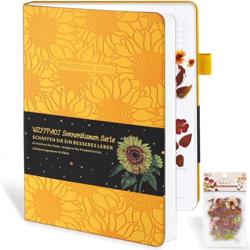 Undatierter, luxuriöser Wochen und Monats Planer zur Steigerung der Produktivität und zum Erreichen Ihrer Ziele, Organizer-Notizbuch, Zeitmanagement, jederzeit beginnen, A5, hält 1 Jahr von WZFFPAOJ