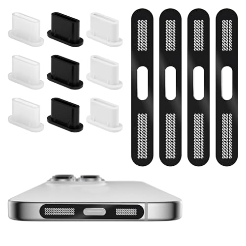 WZWZO USB-C-Kappe, 13-teilige Staubkappe, USB-C-Kappen, USB-C-Staubkappe, USB-C-Staubkappen, USB-C-Staubkappe, anwendbar auf iPhone 16/15, Ladeabdeckung schützen von WZWZO