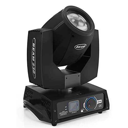 Moving Head Beam 7R 230W Disco Licht RGBW Discolicht Partylicht DMX512 Stroboskoplicht 16CH Bühnenlichter für Bar Club Konzert Geburtstag Theater Hochzeit Lichtshow (Schwarz) von WZYBUTA