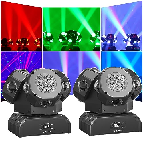 WZYBUTA 180W Moving Head LED Beam Bühnenlicht 12lEDs DMX512 Discolicht Partylicht RGBW Stroboskoplicht für DJ Bars Partykeller Club Disco Beleuchtung Lichttechnik von WZYBUTA